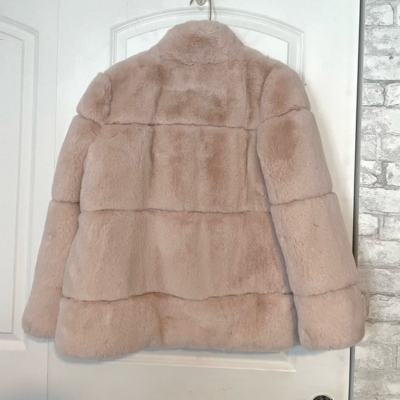 APPARIS Sarah 2 Blush Pink teddy faux fur coat L warm cozy bubblegum - Picture 7 of 11